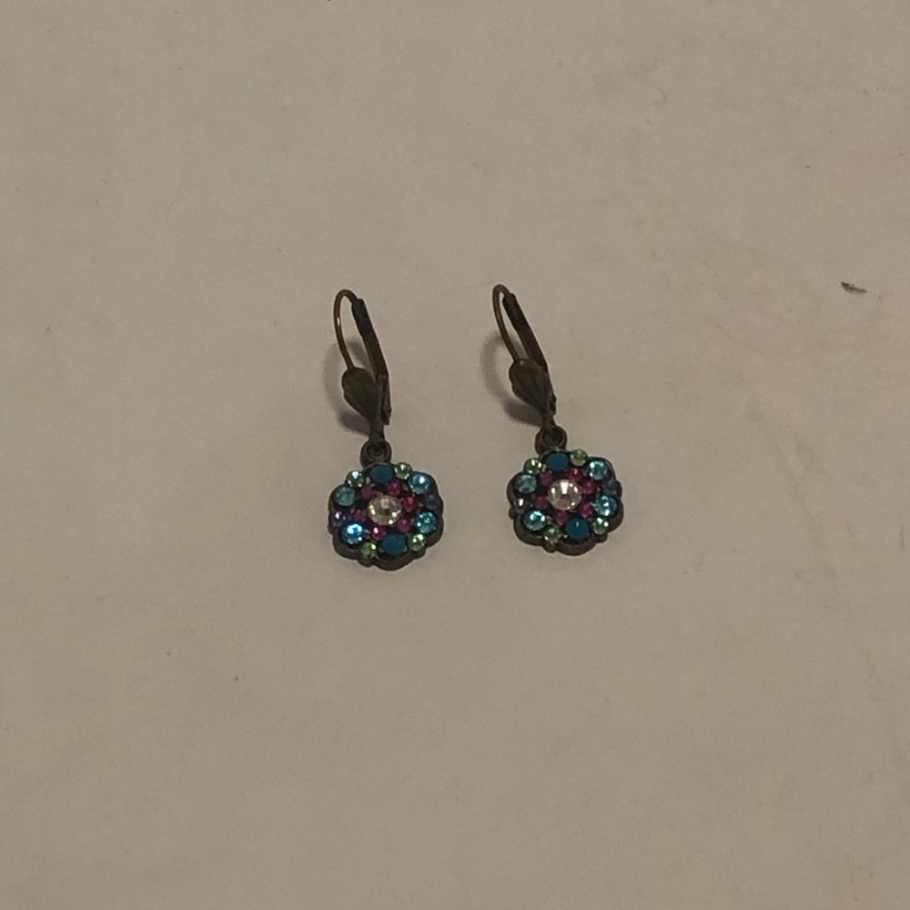 Anne Koplik Multicolor Crystal Drop Earrings